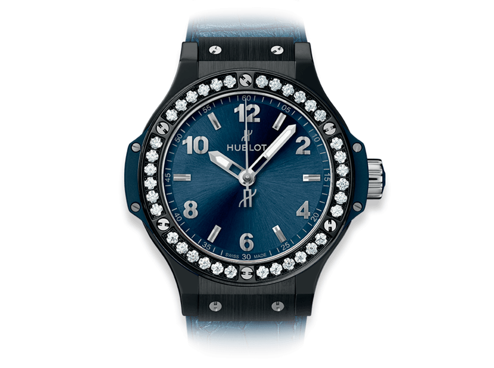 Hublot Big Bang Ceramic Blue Diamonds view 4