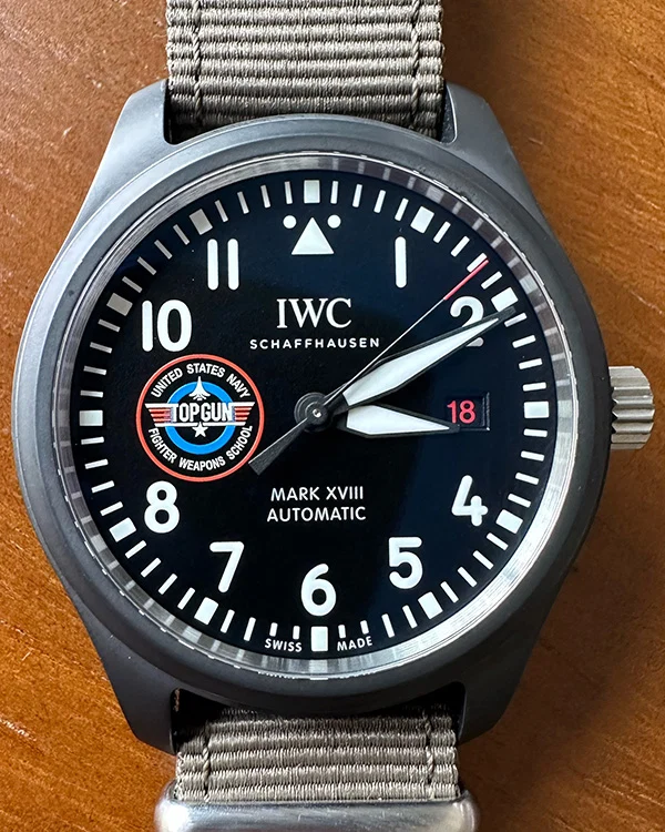 IWC Schaffhausen Pilot's Watch Mark XVIII Top Gun SFTI view 4