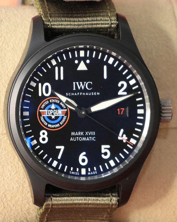 IWC Schaffhausen Pilot's Watch Mark XVIII Top Gun SFTI view 3
