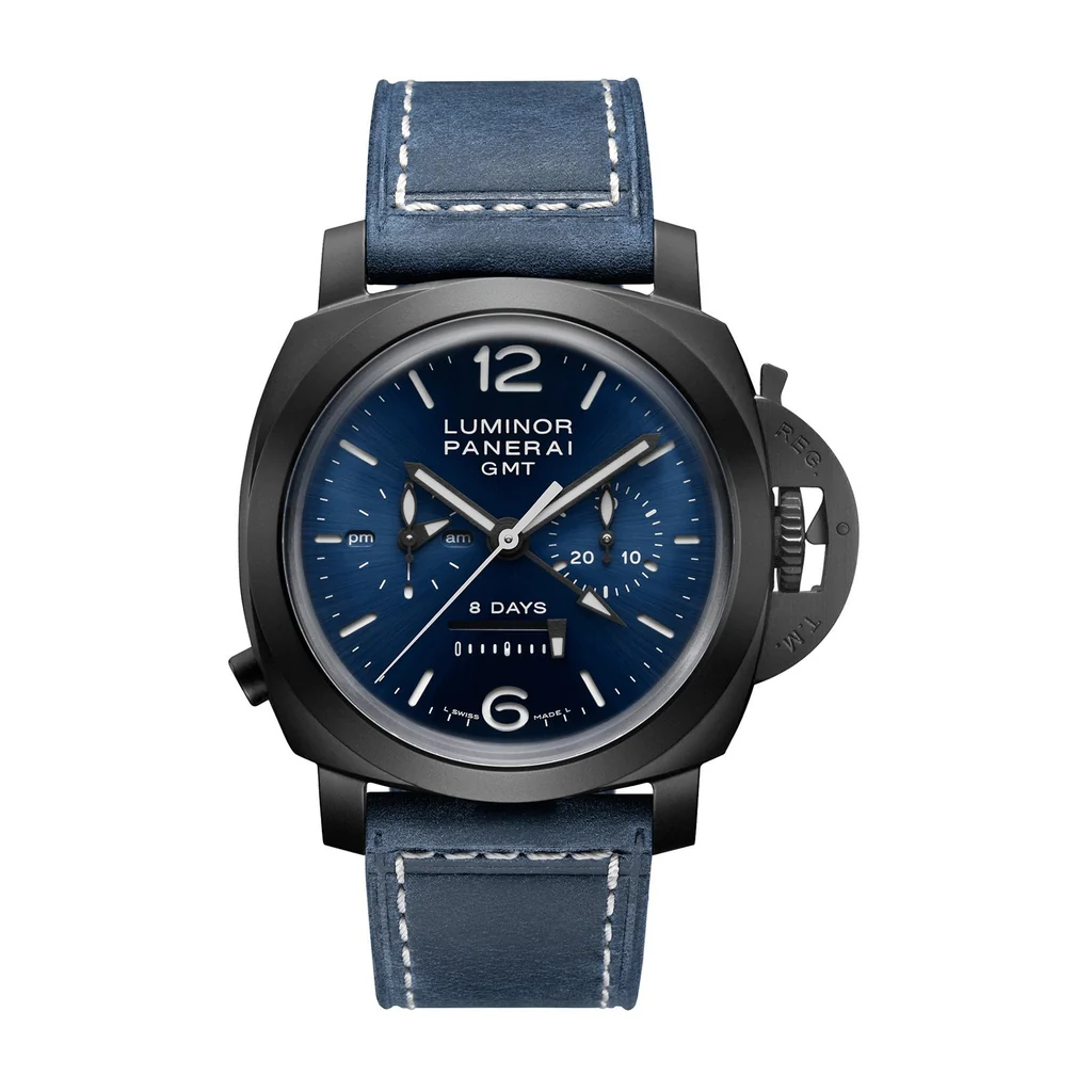 Panerai Luminor Chrono Monopulsante 8 Giorni GMT Blu Notte view 2